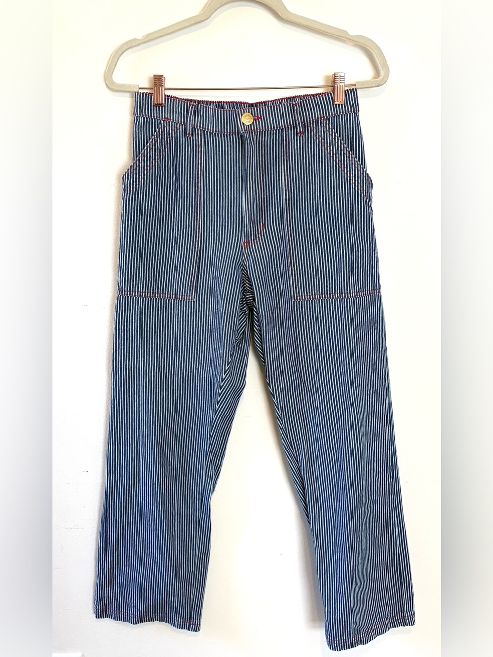 Big Bud Press work pants in railroad stripe - Picture 3 of 8